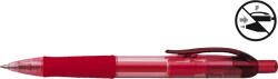 PENAC Pix cu gel PENAC FX-7, rubber grip, 0.7mm, corp transparent rosu - scriere rosie (P-BA2001-02) - siscom-papetarie