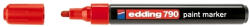 edding Marker permanent Edding 790, cu vopsea, corp plastic, varf rotund, 2-3 mm, rosu (ED7902) - siscom-papetarie
