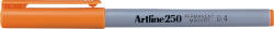 Artline Permanent marker ARTLINE 250, corp plastic, varf rotund 0.4mm - portocaliu (EK-250-OG) - siscom-papetarie