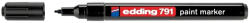 edding Marker permanent Edding 791, cu vopsea, corp plastic, varf rotund , 1-2 mm, negru (ED7911) - siscom-papetarie