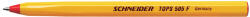 Schneider Pix SCHNEIDER Tops 505F, unica folosinta, varf fin, corp orange - scriere rosie (S-150502) - siscom-papetarie