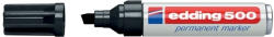 edding Marker permanent Edding 500, negru, corp aluminiu, varf retezat, 2-7 mm, negru (ED5001) - siscom-papetarie