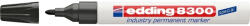 edding Marker permanent Edding 8300 Industrial, corp metalic, varf rotund, 1.5-3 mm, negru (ED083001)