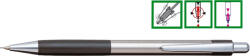 PENAC Creion mecanic metalic PENAC Pepe, rubber grip, 0.5mm, varf metalic - accesorii negre (P-SB0102-06)