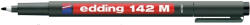 edding Marker permanent Edding OHP, 142M, corp plastic, varf rotund, 1 mm, negru (ED1421) - siscom-papetarie