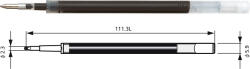 PENAC Rezerve cu gel PENAC GBR3, 2 buc set, 0.7mm, pentru FX-7, CCH-3 gel, E-grip - albastru (P-GBR30703-PB2)
