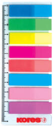 Kores Index Kores, autoadeziv, plastic, 12 x 45 mm, 8 culori x 25 file culoare (KS00011)