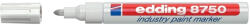 edding Marker permanent Edding 8750, cu vopsea, corp aluminiu, varf rotund, 2-4 mm, alb (ED875049)