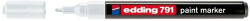 edding Marker permanent Edding 791, cu vopsea, corp plastic, varf rotund , 1-2 mm, alb (ED7910) - siscom-papetarie