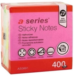 A-series Notite adezive, A-Series, 75 x 75 mm, 400 file, 4 culori (AY000806) - siscom-papetarie