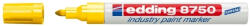 edding Marker permanent Edding 8750, cu vopsea, corp aluminiu, varf rotund, 2-4 mm, galben (ED87505) - siscom-papetarie