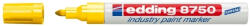 edding Marker permanent Edding 8750, cu vopsea, corp aluminiu, varf rotund, 2-4 mm, galben (ED87505)