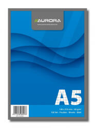 Aurora Blocnotes capsat, A5, 100 file - 60g mp, microperforatii, AURORA Office - velin (2100GU)