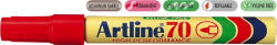 Artline Permanent marker ARTLINE 70, corp metalic, varf rotund 1.5mm - rosu (EK-70-RE) - siscom-papetarie