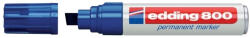 edding Marker permanent Edding 800, corp aluminiu, varf retezat, 4-12 mm, albastru (ED8003) - siscom-papetarie