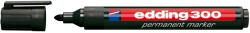 edding Marker permanent Edding 300, corp plastic, varf rotund, 1.5-3 mm, negru (ED3001) - siscom-papetarie