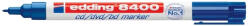 edding Marker permanent Edding 8400, pentru CD DVD BD, corp plastic, varf rotund, 0.75 mm, albastru (ED84003)