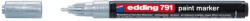 edding Marker permanent Edding 791, cu vopsea, corp plastic, varf rotund , 1-2 mm, argintiu (ED79154) - siscom-papetarie