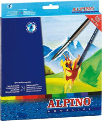 Alpino Creioane colorate acuarela, cutie carton, 24 culori set, ALPINO Aqualine (MS-AL000131)