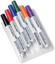 Legamaster Marker pentru tabla Legamaster, TZ1 varf rotund, 1.5-3 mm, 6 culori set (negru, rosu, albastru, verde, orange, mov) (PS110096)
