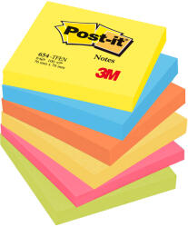 Post-it Notite adezive, Post-it, 76 x 76 mm, multicolor, neon, 100 file, 6 bucati set (3M000471)