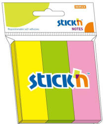 Hopax Stick notes index 76 x 25 mm, 3 x 50 file set, Stick n - 3 culori neon (HO-21129)