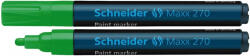 Schneider Marker cu vopsea SCHNEIDER Maxx 270, varf rotund 1-3mm - verde (S-127004) - siscom-papetarie
