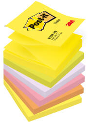 Post-it Notite adezive Post-It Z-notes, 76 x 76 mm, 6 culori set, 5+1 gratis (3M767600)