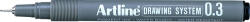 Artline Marker pentru desen tehnic ARTLINE, varf fetru 0.3mm - negru (EK-233-BK) - siscom-papetarie