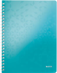 Leitz Caiet de birou Leitz WOW, PP, A4, cu spira, matematica, turcoaz metalizat (SL020208) - siscom-papetarie