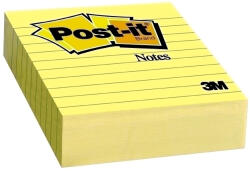 Post-it Notite adezive Post-it, liniate, 100 x 100 mm, 300 file, galben (3M11028)