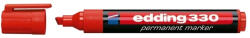 edding Marker permanent Edding 330, corp plastic, varf retezat, 1-5 mm, rosu (ED3302) - siscom-papetarie