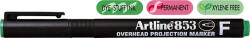 Artline OHP Permanent marker ARTLINE 853, varf fin - 0.5mm - verde (EK-853-GR) - siscom-papetarie