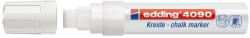 edding Marker pentru sticla Edding 4090, creta lichida pe baza de apa, varf retezat, 4-15 mm, alb (ED409005) - siscom-papetarie