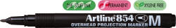 Artline OHP Permanent marker ARTLINE 854, varf mediu - 1.0mm - negru (EK-854-BK) - siscom-papetarie