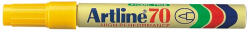 Artline Permanent marker ARTLINE 70, corp metalic, varf rotund 1.5mm - galben (EK-70-YE) - siscom-papetarie
