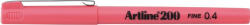 Artline Liner ARTLINE 200, varf fetru 0.4mm - roz (EK-200-PK) - siscom-papetarie