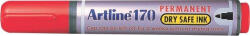 Artline Permanent marker ARTLINE 170 - Dry safe ink, corp plastic, varf rotund 2.0mm - rosu (EK-170-RE) - siscom-papetarie