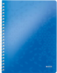 Leitz Caiet de birou Leitz WOW, PP, A4, cu spira, matematica, albastru metalizat (SL020202) - siscom-papetarie
