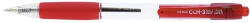 PENAC Pix PENAC CCH-3, cu mecanism, rubber grip, 0.7mm, corp transparent - scriere rosie (P-BA3001-02)