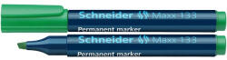 Schneider Permanent marker SCHNEIDER Maxx 133, varf tesit 1+4mm - verde (S-113304) - siscom-papetarie