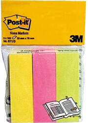 Post-it Page marker Post-it neon, 3 culori, 25 x 76 mm, 300 file (3M11029)