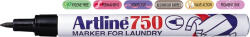 Artline Marker ARTLINE 750, pentru textile, corp metalic, varf rotund 0.7mm - negru (EK-750-BK) - siscom-papetarie