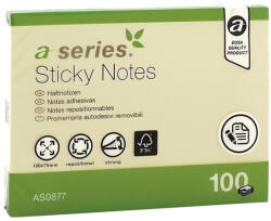 A-series Notite adezive, A-Series, 100 x 75 mm, galben, 100 file (AY000803)