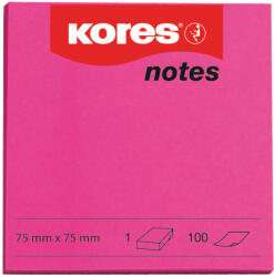 Kores Notite adezive, Kores, 75 x 75 mm, magenta, 100 file (KS879042) - siscom-papetarie
