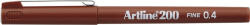 Artline Liner ARTLINE 200, varf fetru 0.4mm - maro (EK-200-BR) - siscom-papetarie