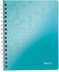 Leitz Caiet de birou Leitz WOW, PP, A5, cu spira, matematica, turcoaz metalizat (SL020808) - siscom-papetarie