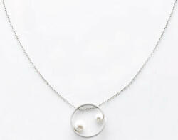 Victoria Ezüst színű fehér gyöngyös nyaklánc (VBNACA68145) - eking