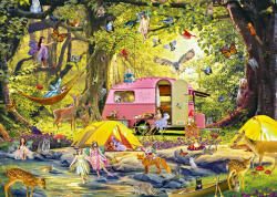 Alipson Puzzle - Puzzle Camping des Fées cu des Amis de la Forêt - 1 000 piese Puzzle