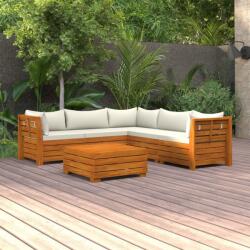 vidaXL Set mobilier grădină cu perne, 6 piese, lemn masiv de acacia (3087292)